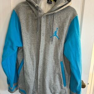Men’s Jordan Gray and Teal Varsity Jacket